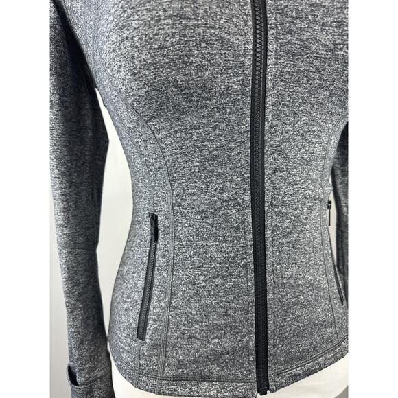 Lululemon Define Jacket Full Zip Luon Knit Heathered Black Women’s Size 6 EUC - Picture 6 of 16